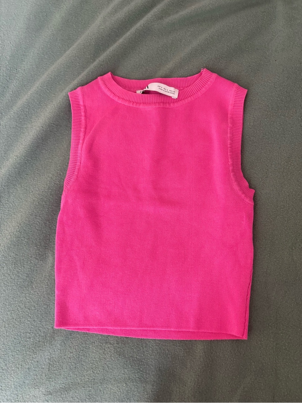 Zara Bright Pink Sleeveless Knit Tank